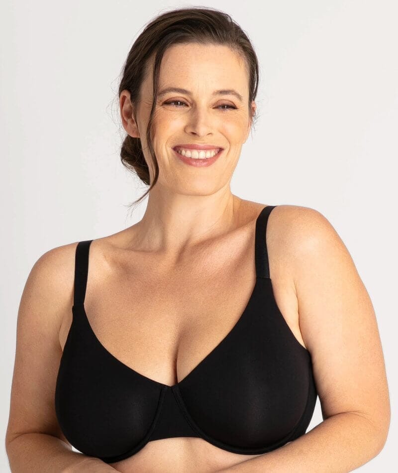 Underbliss Invisibliss Moulded Microfibre Underwire Bra 2 Pack - Black - Image 2