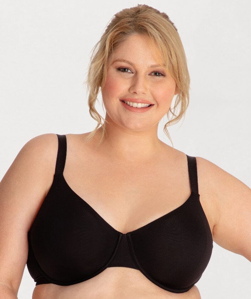 Underbliss Invisibliss Moulded Microfibre Underwire Bra 2 Pack - Black - Image 3