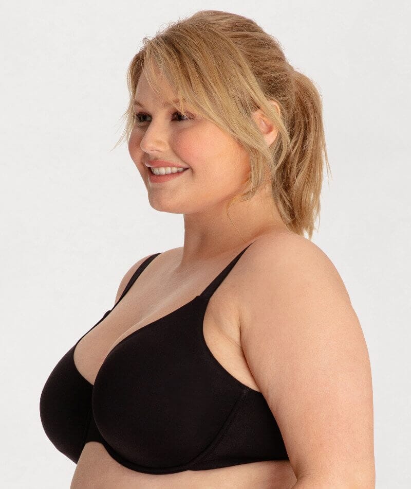 Underbliss Invisibliss Moulded Microfibre Underwire Bra - Black - Image 6