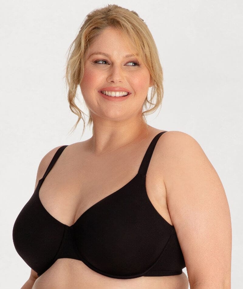 Underbliss Invisibliss Moulded Microfibre Underwire Bra - Black - Image 7