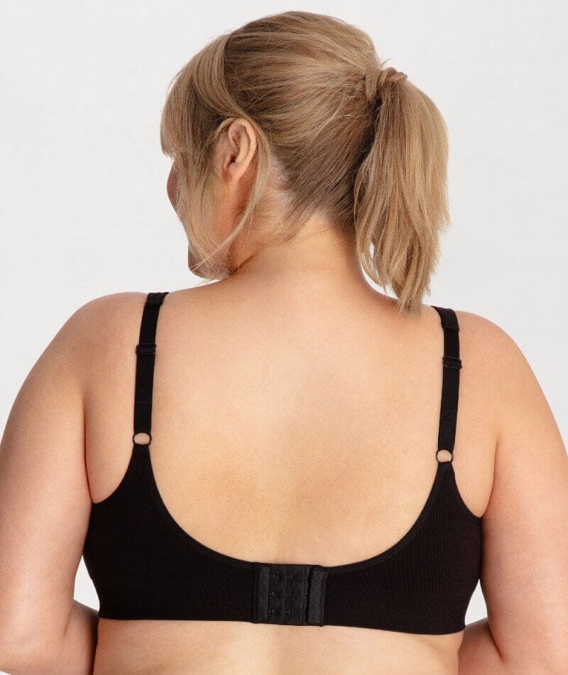 Underbliss Seamless Bamboo Blend Comfort Wire-free Bra 2 Pack - Black - Image 4