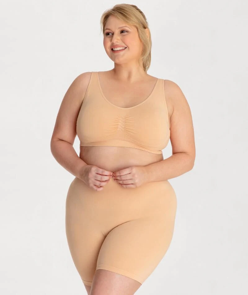 Underbliss Seamless Bamboo Blend Comfort Wire-free Bra - Frappe - Image 10