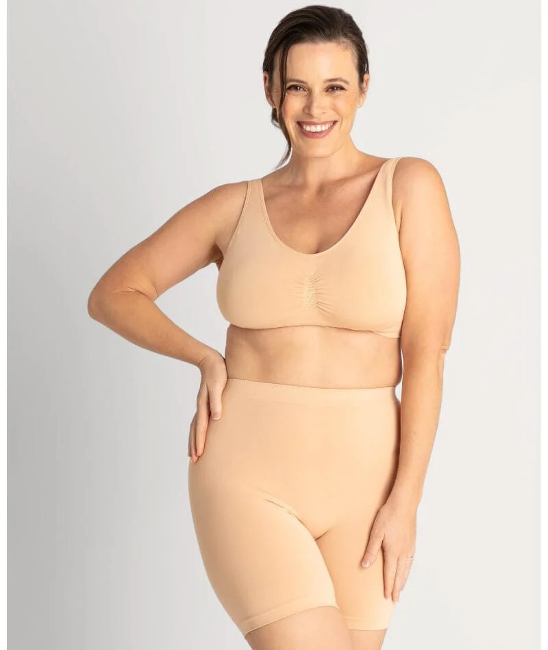 Underbliss Seamless Bamboo Blend Comfort Wire-free Bra - Frappe - Image 7