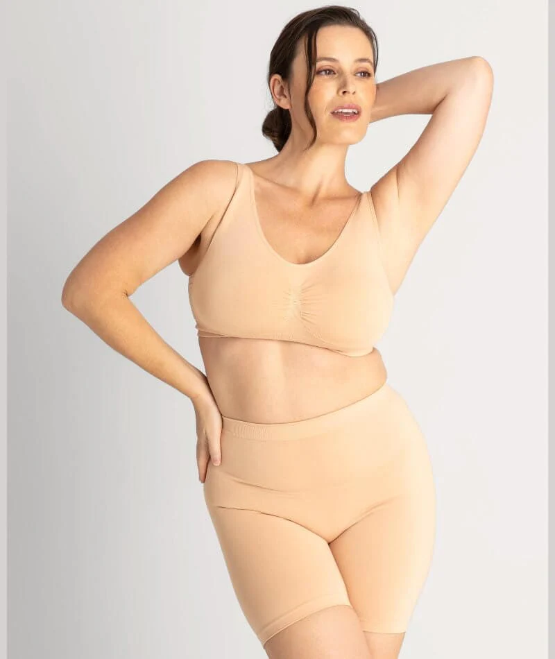 Underbliss Seamless Bamboo Blend Comfort Wire-free Bra - Frappe - Image 9