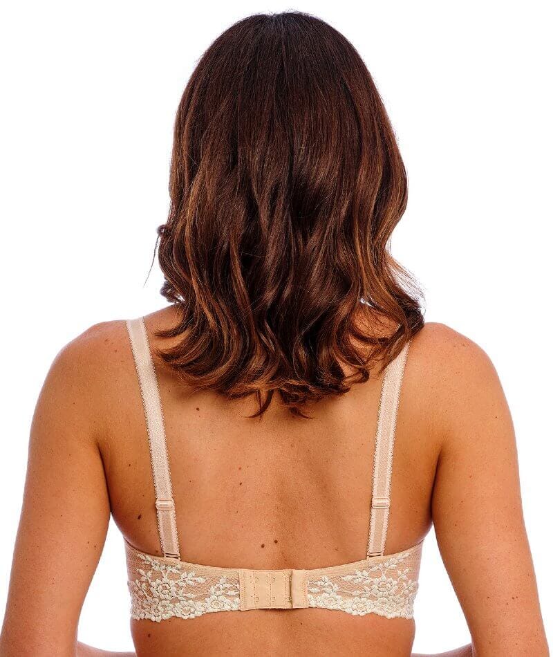 Wacoal Embrace Lace Plunge Underwire Bra - Naturally Nude / Ivory - Image 4