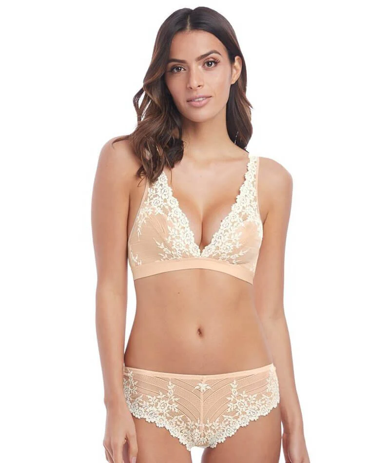 Wacoal Embrace Lace Soft Cup Wire-free Bra - Naturally Nude / Ivory - Image 4